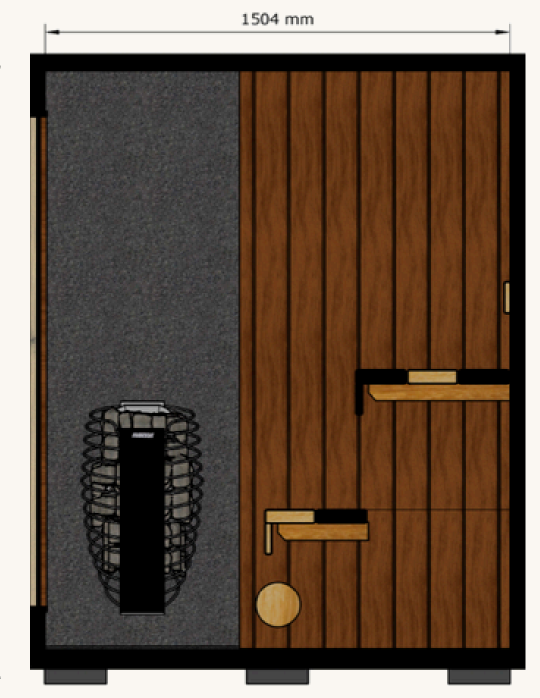 ROYAL L technical drawing, side section